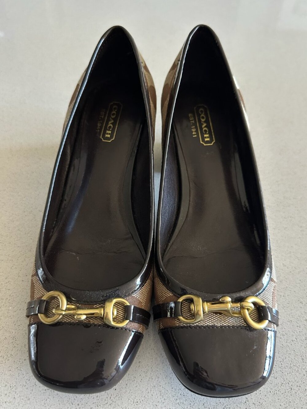Coach Kitten Heels, Brown - in great condition - Picture 2 of 4